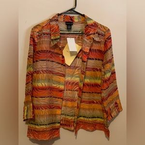 NWT  citiknit animal print jacket sz L